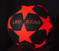 Leuchtfussball LED Star schwarz