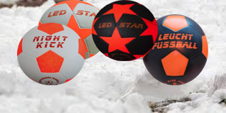 winter lighting soccer ball